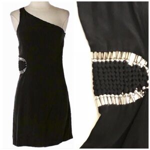 Madison Marcus Silk One Shoulder Dress